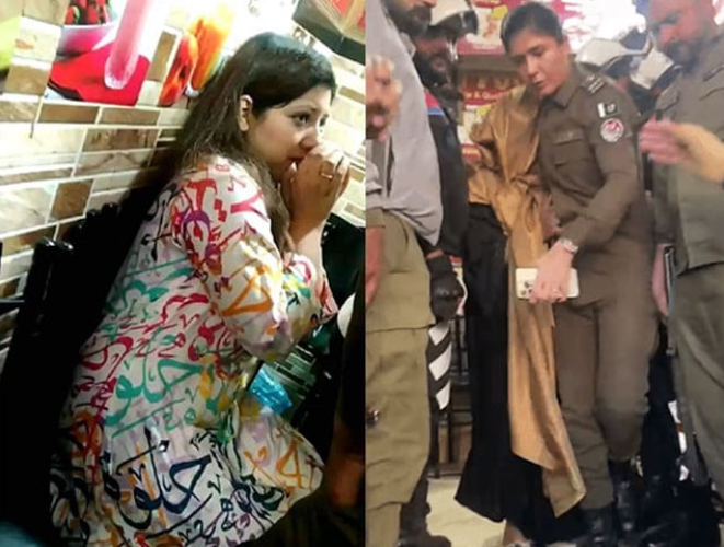 A police group led by Assistant Superintendent of Police (ASP) Syeda Shehrbano Naqvi from Gulberg Circle stepped in and rescued the woman from the angry crowd.
