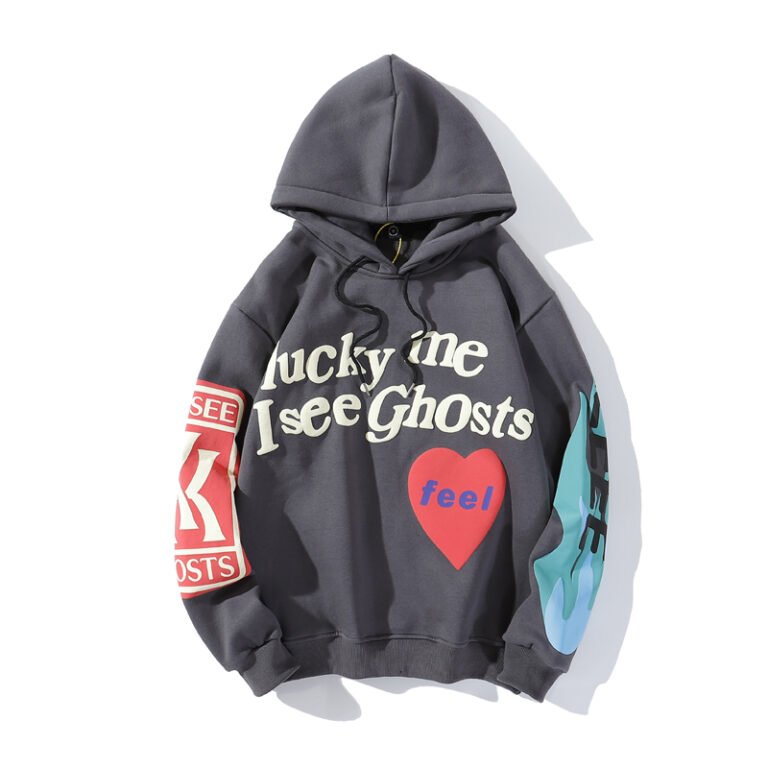 Lucky Me I See Ghosts Hoodie is high fashion brand